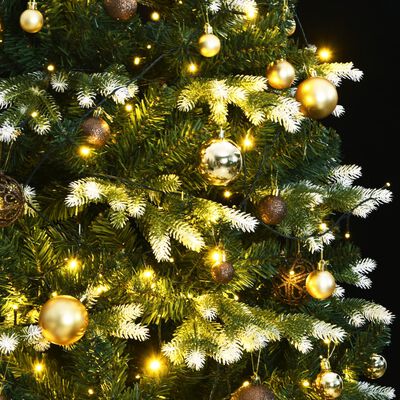 vidaXL Árvore Natal artificial articulada c/ 300 luzes LED+bolas 240cm