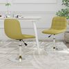 vidaXL Cadeiras de jantar girat&oacute;rias 2 pcs tecido verde