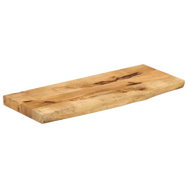vidaXL Tampo de mesa c/ borda viva 80x20x3,8cm mangueira &aacute;spera maci&ccedil;a