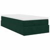 vidaXL Estrutura de cama otomana colch&atilde;o 90x200 cm veludo verde escuro