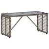 vidaXL Mesa de Exterior Cinza e Preto 80 x 40 x 40 cm