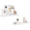 vidaXL Prateleiras parede suspensas 2 pcs 80x23,5x3,8cm MDF branco