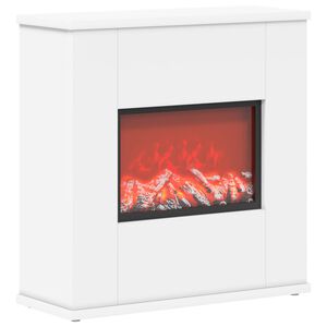 vidaXL Lareira el&eacute;trica Branco 47 x 18 x 48 cm Derivados de madeira