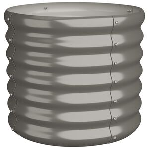 vidaXL Vaso/floreira de jardim a&ccedil;o galvanizado 40x40x36 cm cinza