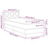 vidaXL Cama Box Spring LED Cinzento-acastanhado 80 x 200 cm tecido