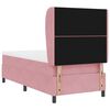vidaXL Cama Box com colch&atilde;o com cabeceira Rosa 200 x 100 cm Poli&eacute;ster