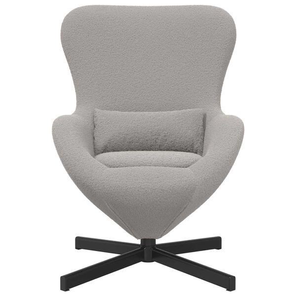 vidaXL Cadeira ovo Cinzento-claro 63 x 73 x 90 cm tecido