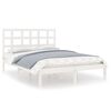 vidaXL Estrutura de cama 120x200 cm madeira maci&ccedil;a branco