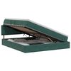 vidaXL Cama com Armazenamento Verde-Escuro 140 x 200 cm Veludo