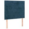 vidaXL Cabeceira Azul Escuro 90x5x118/128 cm Veludo