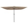 vidaXL Guarda-sol de Jardim Cinzento-acastanhado 295 x 295 x 245 cm