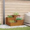 vidaXL Vaso de Jardim Ferro Enferrujado 80 x 80 x 60 cm A&ccedil;o corten
