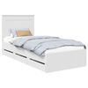 vidaXL Estrutura da Cama Branco 75 x 190 cm Madeira de Engenharia