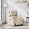 vidaXL Poltrona de massagens reclin&aacute;vel el&eacute;trica tecido creme