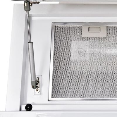 vidaXL Exaustor 600 mm vidro temperado branco