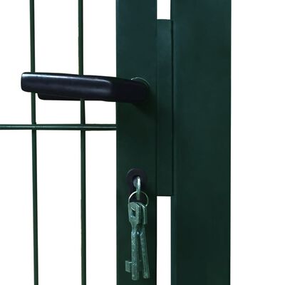 vidaXL Portão de cerca (individual) 2D 106x230 cm verde