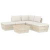 vidaXL 6 pcs conjunto lounge de paletes + almofad&otilde;es madeira de abeto