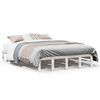 vidaXL Cama sem colch&atilde;o 120x200 cm madeira de pinho maci&ccedil;a branco
