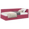 vidaXL Estrutura de Cama de Canto com Colch&atilde;o 2 unid. Vinho Vermelho