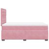 vidaXL Cama boxspring com colch&atilde;o 120x200 cm veludo rosa