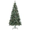 vidaXL Árvore Natal artificial pré-iluminada c/ bolas e pinhas 210 cm