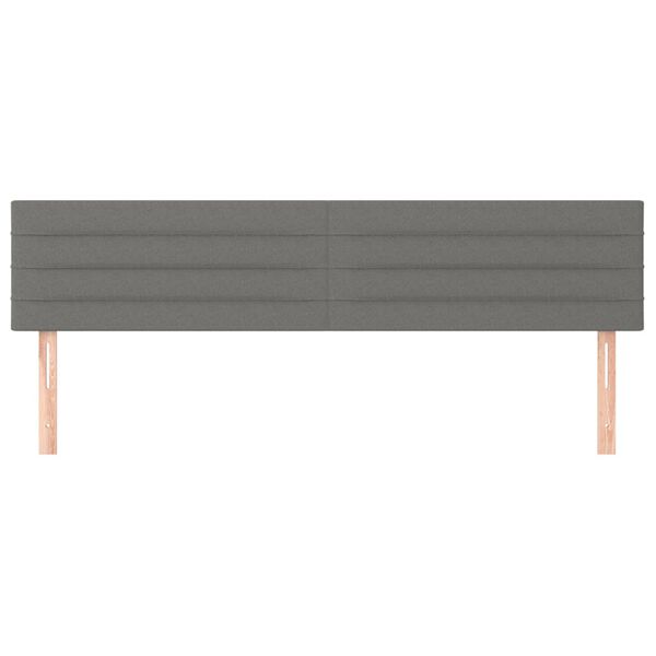 vidaXL Cabeceiras cinzento-escuro 160x5x78/88 cm tecido