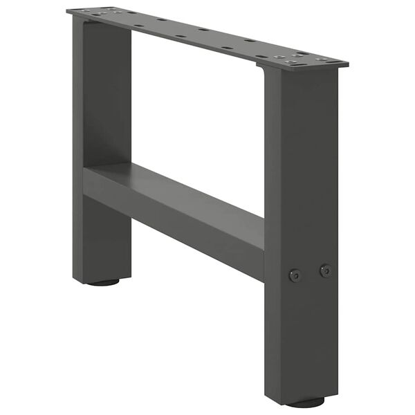 vidaXL P&eacute;s para mesa de centro antracite 2 pe&ccedil;as 50x(30-31) cm a&ccedil;o