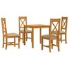 vidaXL Conjunto de sala de jantar 5 unid. Bege