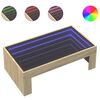 vidaXL Mesa de centro luzes LED Infinity 90x50x30 cm carvalho sonoma