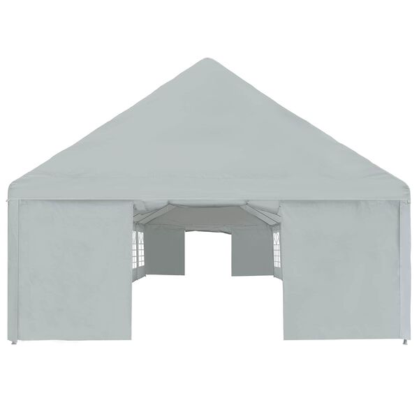 vidaXL Tecido da Tenda Sem Estrutura Cinzento 10 x 5 m PE