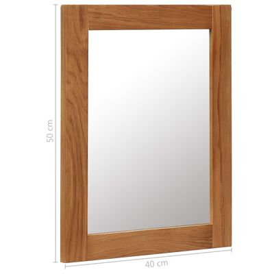 vidaXL Espelho 40x50 cm madeira de carvalho maciça