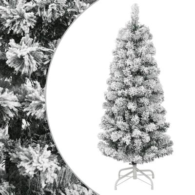vidaXL Árvore de Natal artificial articulada c/ flocos de neve 120 cm