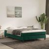 vidaXL Cama com molas/colch&atilde;o 140x190 cm veludo verde-escuro