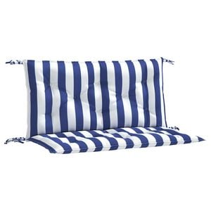 vidaXL Almofad&otilde;es p/ banco jardim 2 pcs 100x50x7 cm tecido azul/branco