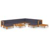 vidaXL 12 pcs conjunto lounge de jardim c/ almofad&otilde;es ac&aacute;cia maci&ccedil;a