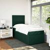 vidaXL Cama com molas/colch&atilde;o 80x200 cm veludo verde-escuro