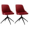 vidaXL Cadeiras de jantar 2 pcs veludo vermelho tinto