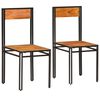 vidaXL Cadeiras de jantar 2 pcs madeira ac&aacute;cia maci&ccedil;a