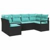 vidaXL Conjunto de Sof&aacute;s 6 unid. Preto
