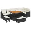 vidaXL Conjunto de Sof&aacute; de Jardim 9 unid. 8-N&uacute;mero de lugares