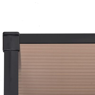 vidaXL Toldo de porta 152,5x90 cm policarbonato preto