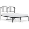 vidaXL Estrutura de cama com cabeceira 120x190 cm metal preto