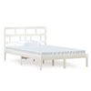 vidaXL Estrutura de cama 120x200 cm pinho maci&ccedil;o branco