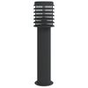 vidaXL Candeeiro de ch&atilde;o para exterior 60 cm a&ccedil;o inoxid&aacute;vel preto