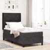 vidaXL Cama Box com colch&atilde;o com cabeceira Preto 100 x 200 cm Veludo
