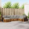 vidaXL Conjunto de Sof&aacute; Sectional 8 pcs Cinza Natural e Claro