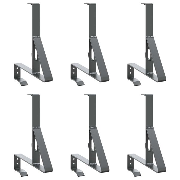 vidaXL Suporte para Prote&ccedil;&atilde;o de Neve 6 pcs Antracite A&ccedil;o