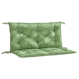 vidaXL Almofad&otilde;es banco jardim 2 pcs 100x50x7 cm tecido padr&atilde;o folhas