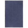 vidaXL Tapete retangular natural 160x230 cm algod&atilde;o azul marinho