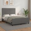 vidaXL Estrutura cama c/ cabeceira 140x190cm couro artificial cinzento
